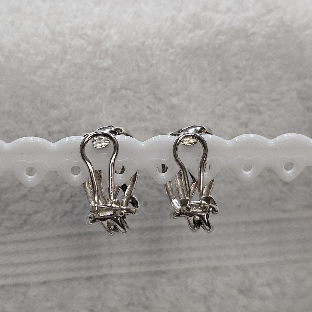 Silpada Clip-on 925 Silver Intertwined Crossover Hoop Earrings Rare - Picture 9 of 13